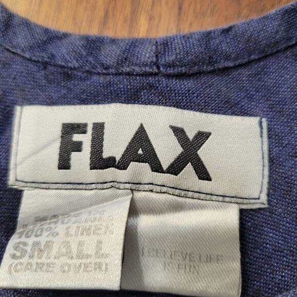 Womens Flax 100% Linen Tank Stitched Trims Summer Lagenlook Top Size Small - Picture 5 of 5